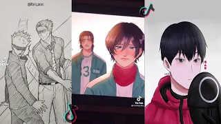 Squid Game Tiktok Anime | Squid Game Cartoon Animation Part 2 | Tiktok Compilation