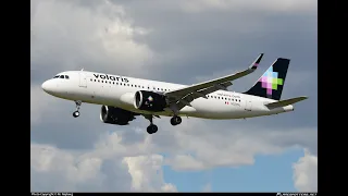 Landing into Benito Juarez International Airport Wing View-MSFS-A320 Neo Volaris