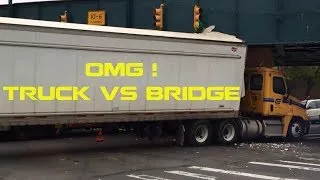 OMG ! Truck vs Bridge - Truck Stuck under Bridge Compilation