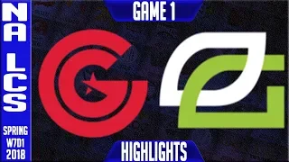 CG vs OPT Highlights | NA LCS Week 7 Spring 2018 W7D1 | Clutch Gaming vs Optic Gaming Highlights