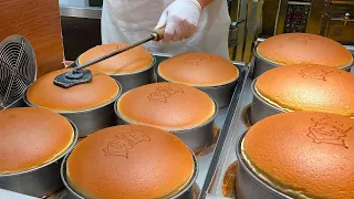 Japanese Street Food - Jiggly Cheesecake Uncle Rikuro's Cheese Cake Factory in Osaka Japan