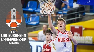 Russia v Turkey - Full Game - FIBA U16 European Championship 2019