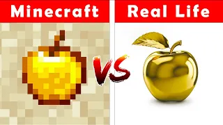 Minecraft VS Real Life [MINECRAFT GOLDEN APPLE IN REAL LIFE!]