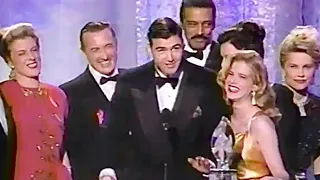 The cast of TV's "Homefront" win The People's Choice Award in March 1992 with Kyle Chandler.