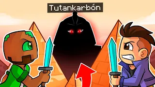 MINECRAFT pero ENCONTRAMOS la MALDICIÓN de TUTANKARBÓN 😱💥