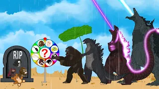 No Way...! Please Wake Up GODZILLA & KONG? Rotation Luck - FUNNY | Godzilla Cartoon Movies