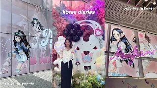 korea diaries 🐰: newjeans pop up, hongdae shopping, kpop album & gwangjang market