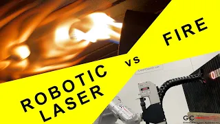 Robotic Laser vs Fire: Fire Restoration video. Fast robotic laser cleaning of fire damage soot.