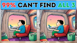 【Find & Spot the Difference】Only GENIUSES can find all 3 Differences | Visual Workout