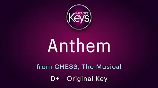 Anthem ... D+   Original Key ... from CHESS, the Musical ... Karaoke Piano with Lyrics