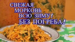 СВЕЖАЯ МОРКОВЬ ВСЮ ЗИМУ! БЕЗ ПОГРЕБА! КАК СОХРАНИТЬ МОРКОВЬ БЕЗ ПОГРЕБА.