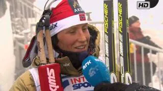 VM Woman's 15 Km Pursuit Holmenkollen 2011 - Marit Bjørgen INTERVIEW