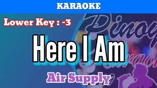 Here I Am by Air Supply (Karaoke : Lower Key : -3)