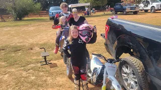 Family dirt bike riding day! taking them to the track. OMG!