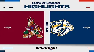 NHL Highlights | Coyotes vs. Predators - November 21, 2022