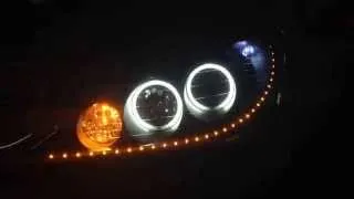 Switchback LED-strip on a Peugeot 206