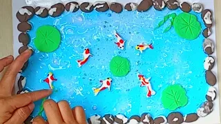 Membuat Miniatur Kolam Ikan Cantik Yang menyenangkan Dari Polimer Clay/ Plastisin || Slime