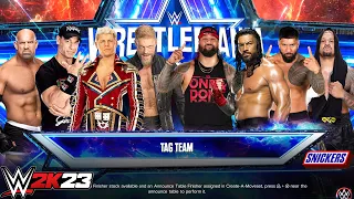 WWE 2K23 - John Cena & Cody & Edge & Goldberg Vs Bloodline | 4v4 Tag Team  Match PS5 [4K]
