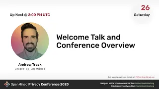 OM PriCon2020: OpenMined Welcome Talk and Conference Overview - Andrew Trask