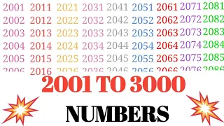 2001 to 3000 numbers learn by music on youtube // 2001 to 3000" numbers learning💥