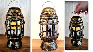 DIY / Decorative Lantern from recycled glass jar/How to make lantern