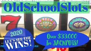 Old School Slots Presents 2020 Jackpots! $25 Double Diamond $20 Triple Sapphires Cigar $15 Cash Time