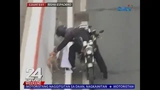 24 Oras: Rider, sinagip ang asong naligaw sa flyover