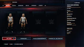 WWE 2k24 Community Creations Alexa Bliss Referee Attire