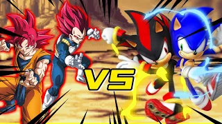 Sonic and Shadow (Archie) vs Goku and Vegeta | Sprite Animation | feat. @RipBurnt