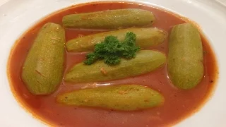 Lebanese stuffed zucchini kousa mahshi -  طريقة تحضير الكوسا المحشي باللحمة