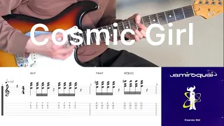 Jamiroquai - Cosmic Girl (guitar cover with tabs & chords)