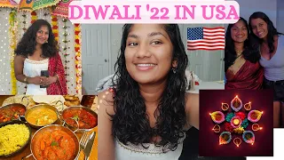 Celebrating my first DIWALI in USA| Events on campus, wearing a saree, Indian food, and pure fun