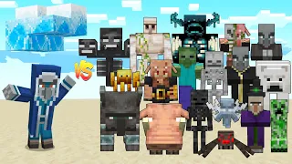 ICEOLOGER vs All Mobs in Minecraft / Minecraft Mob Battle