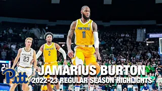 Jamarius Burton 2022-23 Regular Season Highlights | Pitt Guard