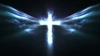 Blue Beautiful Wings Holy Light Cross Video Background Loop