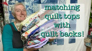 Finding the right backing fabric for my Mum's quilts