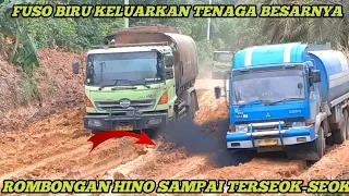 Semua Driver Truk Hino Di Bikin Heran Ketika Melihat Keganasan Tenaga Truk Fuso Di Tanah Timbunan