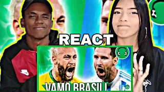 REACT|♫ VAI TER BRASIL vs ARGENTINA NA FINAL DA COPA AMÉRICA!|Paródia Só Pra Castigar-Wesley Safadão