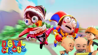 BOBOIBOY DAN UPIN IPIN NONTON THE AMAZING DIGITAL CIRCUS