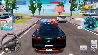 Jugando con Coche Policía - Tesla Roadster Simulator - Juegos de Carros