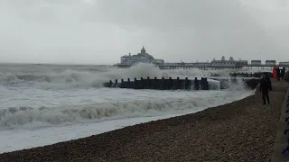 Awesome Storm Eunice. Eastbourne seafront. 18/02/2022.