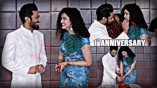 Mithoon with wife Palak Muchhal Celebration 1st Anniversary | Cute Moment | Cake Cutting | Family