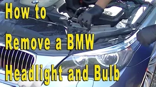 How To Remove BMW 5 Series Headlight / Bulb Replacement