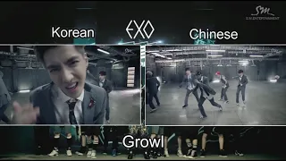 EXO 엑소 GROWL Korean and Chinese MV Comparison