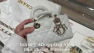 SHOPPING VLOG 🛍️ : Dior Micro D-Joy, LV On The Go PM, Denim Chanel 22 + More!