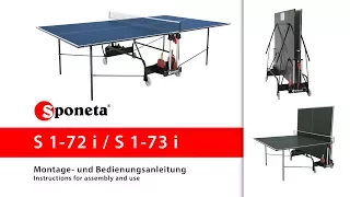 Sponeta S 1-72 i / S 1-73 i - Montageanleitung Tischtennistisch / Instructions for assembly and use