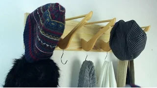 Wall Coat Rack From Wooden Hangers