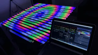 Touchdesigner Pixel Mapping to PSAC(Power+Artnetcontroller)play WS2812B SPI RGB LED Pixel Strip Bar