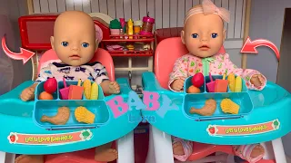 BABY BORN Twins Packing Lunchbox and Feeding & Changing Routine ☀️