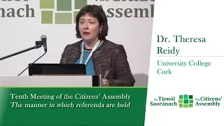 Dr. Theresa Reidy: Citizens initiatives and direct democracy - Citizens' Assembly